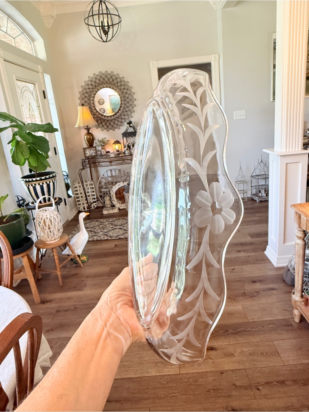 Fostoria Etched Clear Glass Celery / Relish Dish – Heather Pattern #343 - Picture 3 of 14